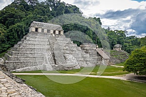 Temple of Inscriptions at mayan ruins of Palenque - Chiapas, Mexico