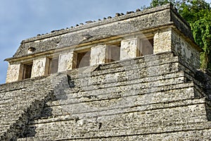 Temple of the Inscriptions at Palenque, a Maya city state in southern Mexico