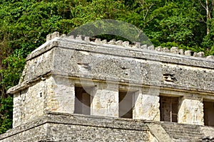 Temple of the Inscriptions at Palenque, a Maya city state in southern Mexico