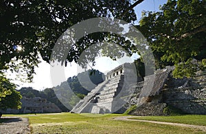 Temple of Inscriptions. Ruins of Mayan city Mexico