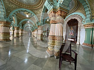 The temple inside the premises of the famous Mysore Palace in Mysore City,