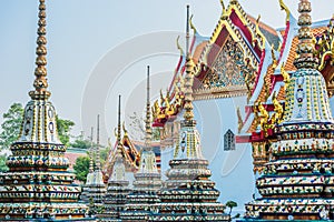 Temple interior Wat Pho temple bangkok Thailand