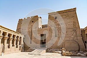 Temple of Isis on Agilkia island, moved from Philae island, Aswan, Egypt