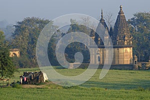 Temple on the island at Orchha