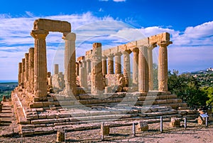 The temple of Juno in the Valley of the Temples, in Agrigento