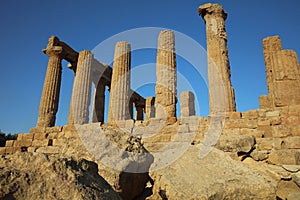 Temple of Juno at the Valley of Temples in Agrigento. Sicily