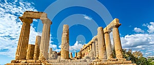 The Temple of Juno in the Valley of the Temples at Agrigento, Sicily