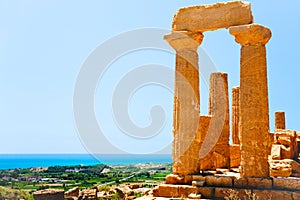 Temple of Juno in Valley of the Temples, Sicily photo