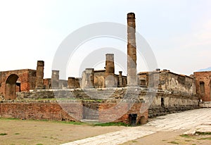 Temple of Jupiter in ancient Pompei, Foro, Italy