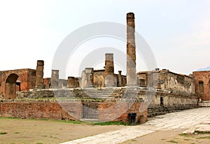 Temple of Jupiter in ancient Pompei, Foro, Italy photo