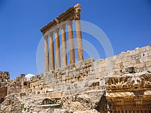 Temple of Jupiter in Baalbeck Lebanon