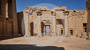 The Temple of Kalabsha (Temple of Mandulis) in Aswan, Egypt . Main gate from inside