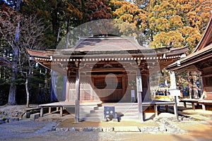 Temple in Kongobu-ji Danjo Garan area, a historical Buddhist temple complex at Koyasan, Koya,