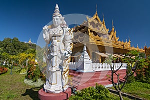 Temple Kyauk Taw Gyi Pagoda in Yangon, Myanmar Burma photo