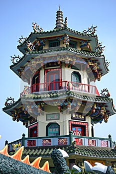 Temple at Lianchihtan Lotus pond in Kaohsiung, Taiwan