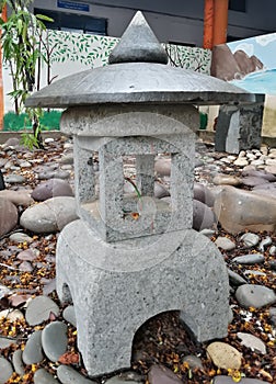 Temple like structure made with smooth rocks