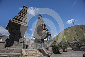 A Temple located in the crater of Mount Bromo