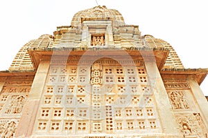 Temple in massive Chittorgarh Fort and grounds rajasthan india