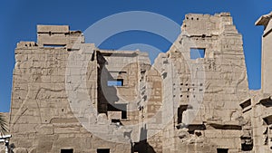 Temple of Medinet Habu. Egypt, Luxor. The Mortuary Temple of Ramesses III at Medinet Habu is an important New Kingdom period