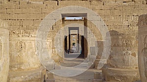 Temple of Medinet Habu. Egypt, Luxor. The Mortuary Temple of Ramesses III at Medinet Habu is an important New Kingdom period struc