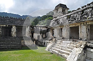 Temple at the old Maya city of Palenque, Mexico