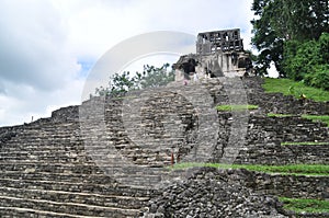 Temple at the old Maya city of Palenque, Mexico