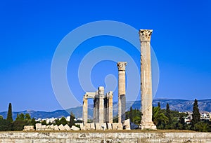 Temple of the Olympian Zeus at Athens, Greece photo