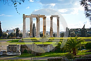 Temple of Olympian Zeus in Athens photo