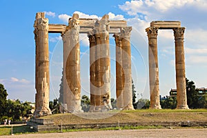 The Temple of Olympian Zeus or the Olympieion is a monument of Greece and a former colossal temple in the centre of the Greek