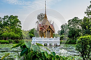 Temple Pavilion landmark of Suan Luang Rama IX Public Park, Bangkok.