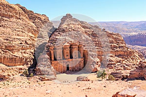 The temple at Petra in Jordan