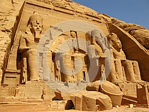 Temple of Pharaoh Ramses II in Abu Simbel, Egypt