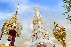 Temple of Phra That Phanom Stupa, important Theravada Buddhist structures in the region in in Nakhon Phanom Province, Thailand