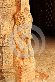 Temple pillar sculptures