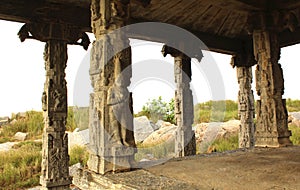 Temple pillars photo