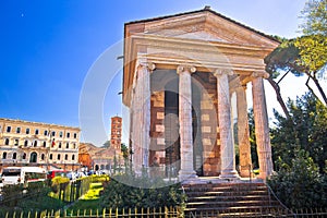 Temple of Portuno acient landmark of eternal city of Rome