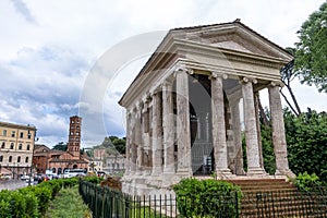 Temple of Portunus and Basilica of Saint Mary in Cosmedin - Rome, Italy
