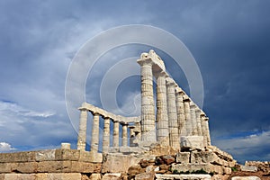 Temple of Poseidon at Cape Sounion Attica Greece