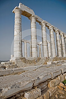 Temple of Poseidon, Cape Sounion, Greece photo