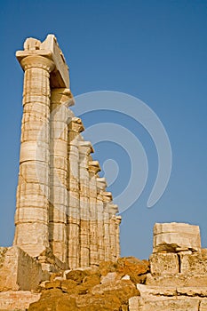 Temple of Poseidon, Cape Sounion, Greece photo