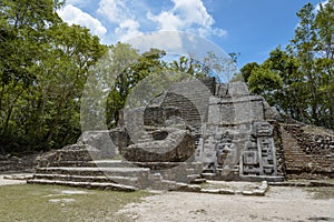 Temple and Pyramid of Masks, Lamanai Archaeological Reserve, Orange Walk, Belize, Central America photo