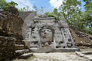 Temple and Pyramid of Masks, Lamanai Archaeological Reserve, Orange Walk, Belize, Central America photo