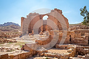 The Temple of Qasr Al Bint in petra, jordan