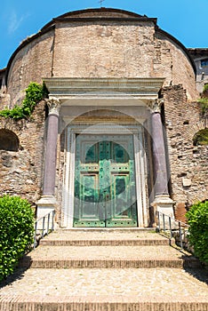 The Temple of Romulus in the Roman Forum, Rome