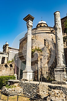 Temple of Romulus in the Roman Forum, Rome, Italy