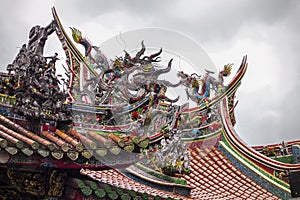 Temple Roof With Clouds