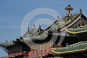 Temple roofs in Erdene Zuu