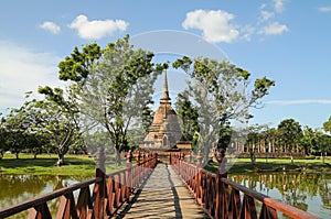 Temple Ruin in historical park of Thailand