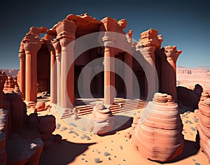 Temple ruins - AI generated artwork