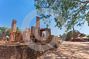 The temple ruins near Wat Phu Khao Thong in Ayutthaya period